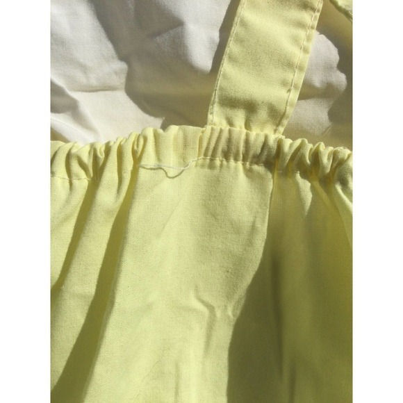 Vintage sweet talk baby girl romper size 18 mo month yellow white button overall - Picture 11 of 11